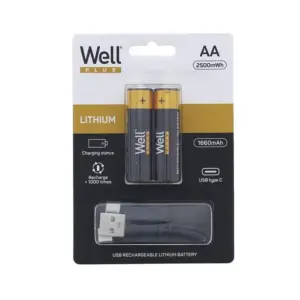 Acumulator 14500CY HIGHPOWER cu lamele sudate in U Li-ion 3.6V 750mAh 2.7Wh 1.52A