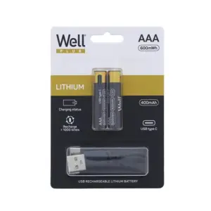 Acumulator 14500CY HIGHPOWER cu lamele sudate in U Li-ion 3.6V 750mAh 2.7Wh 1.52A