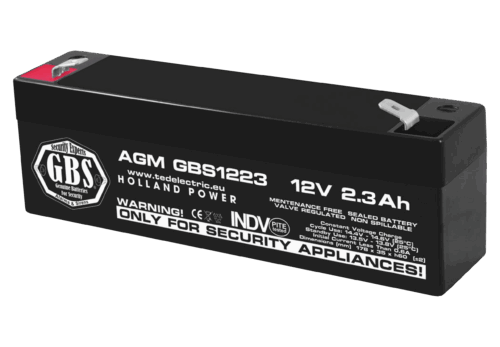 Acumulator AGM VRLA 12V 2.3Ah plumb acid 178x34x60 mm F1 terminal GBS1223F1 TED003614