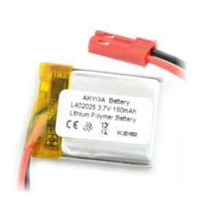 Acumulator Lithium Polymer 06050 150mAh 1S 3.7V fir cu conector JST-BEC 25x20x4mm AKYGA Battery