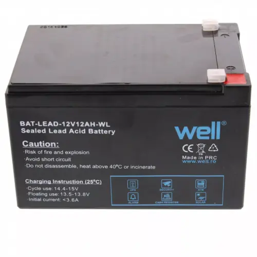 Acumulator plumb acid 12V 12AH borna lata T2 Well