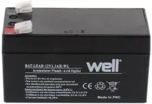 Acumulator plumb acid 12V 1.3AH Well BAT-LEAD-12V1.3AH-WL