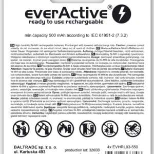 Acumulatori Ni-MH AAA R03 550mAh 4buc everActive 4x EVBHRL03-550