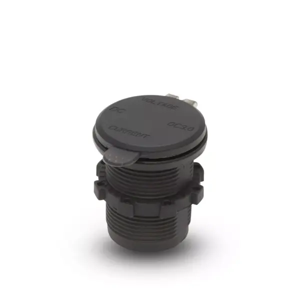 Adaptor 12V-24V USB 2.1A QC3.0 cu montare in locul brichetei auto cu voltmetru - imagine 3