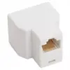 Adaptor 8p8c ISDN RJ45 mama la 2x RJ45 mama alb Goobay - imagine 2