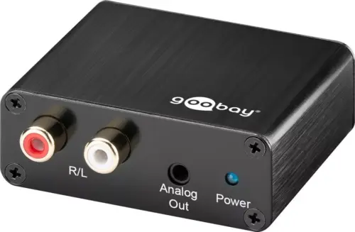 Adaptor AUDIO DIGITAL la ANALOG TOSLINK la 2x RCA +JACK 3.5 mm Goobay
