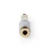 Adaptor Audio JACK 6.35 mm tata - JACK 3.5 mm mama metal argintiu Nedis - imagine 2