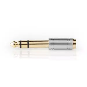 Adaptor Audio JACK 6.35 mm tata - JACK 3.5 mm mama metal argintiu Nedis