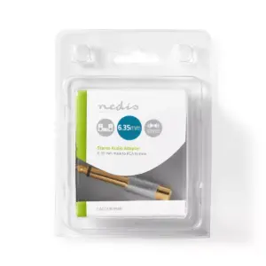 Adaptor audio MONO JACK 6.35 mm tata - RCA mama gri Nedis