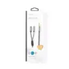 Adaptor audio pentru casti si microfon Jack 3.5 mm tata - 2x 3.5 mm mama Nedis gri metal - imagine 3