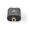 Adaptor audio PROFESIONAL stereo 2x RCA tata - Jack 3.5 mm mama Fabritallic Nedis gri metal CATB22255AL - imagine 2