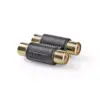 Adaptor audio stereo 2x RCA mama - 2x RCA mama aurit 1buc Nedis