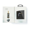 Adaptor audio stereo PROFESIONAL Jack 3.5 mm tata - Jack 3.5 mm mama 90 grade metal Fabritallic Nedis CATB22975GY - imagine 2