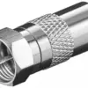 Adaptor coaxial TV mama - F tata din cupru Goobay - imagine 2