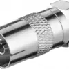 Adaptor coaxial TV mama - F tata din cupru Goobay