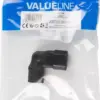 Adaptor de alimentare IEC-320-C14 la IEC-320-C13 la 90 grade spre stanga Valueline VLEP11903B - imagine 2