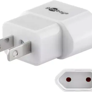 Adaptor 8p8c ISDN RJ45 mama la 2x RJ45 mama alb Goobay