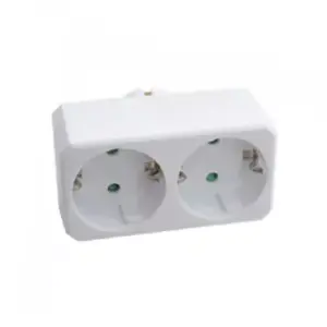 Prelungitor pentru exterior cu capac 1.5m 3 prize 3x1.5mm2 IP44 negru Delight 20223C