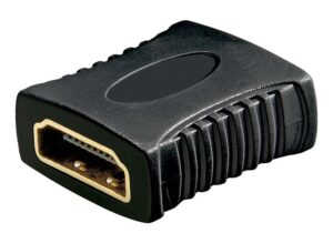 Adaptor HDMI mama-mama contacte aurite negru