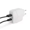 Adaptor incarcator de retea USB +USB Type C PD18W QuickCharge 3.0 cu incarcare rapida alb delight