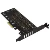 Adaptor Intern PCEM2-D PCI-E 3.0 4x - DUAL M.2 SSD (NVMe + SATA) Voltaj Dual SSD pana la 110mm AXAGON - imagine 2
