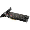 Adaptor Intern PCI-E 3.0 4x - DUAL M.2 SSD (NVMe + SATA) Voltaj Dual Suport SSD max. 110mm + Cooler Activ Axagon PCEM2-DC - imagine 3