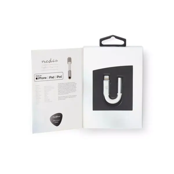 Adaptor iPhone Apple Lightning 8-Pin tata la Jack 3.5 mm mama 0.15m gri Nedis - imagine 4