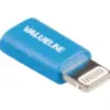 Adaptor iPhone Lightning tata - micro USB mama albastru Valueline - imagine 2