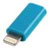 Adaptor iPhone Lightning tata - micro USB mama albastru Valueline - imagine 3