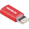 Adaptor iPhone Lightning tata - micro USB mama rosu Valueline - imagine 2