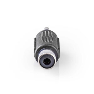 Adaptor Jack 3.5 mm mufa tata - mama RCA soclu mono 1buc Nedis CAGP22965BK