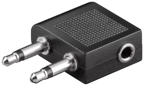 Adaptor Jack de casti 3.5 mm pentru avion Goobay
