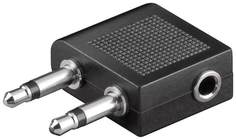 Adaptor Jack de casti 3.5 mm pentru avion Goobay