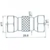 Adaptor mufa F tata la F tata Cabletech - imagine 2