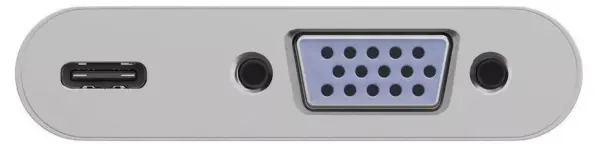 Adaptor multiport USB Type C la USB Type C +VGA alb Goobay - imagine 2