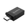 Adaptor OTG USB 3.0 Type C tata - USB A mama negru Orico CBT-UT01-BK - imagine 2