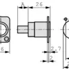 Adaptor panou priza USB A mama - USB B mama spate Neutrik NAUSB-W-B - imagine 2