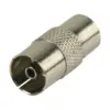 Adaptor prelungire Coaxial tata - Coaxial mama conector metalic Valueline - imagine 2