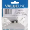 Adaptor prelungire Coaxial tata - Coaxial mama conector metalic Valueline - imagine 3