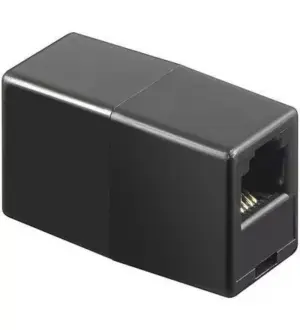 Adaptor prelungire RJ11 mama-mama negru Goobay