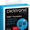 Adaptor prelungitor HDMI mama-tata 10cm OFC cupru 3D Ultra HD 4K 60Hz Clicktronic - imagine 2