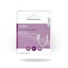 Adaptor PROFESIONAL USB type C tata - USB-C mama / Jack 3.5 mm mama casti 10cm alb Nedis CCGB64922WT01 - imagine 2