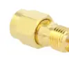 Adaptor SMA tata - RP-SMA tata reverse drept 50ohm teflon aurit AMPHENOL 132171RP - imagine 3