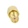 Adaptor SMA tata - SMA mama drept 50 Ohm teflon aurit AMPHENOL 132171 - imagine 2