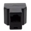 Adaptor telefonic 1x RJ11 6P4C mama - 2x RJ11 6P4C mama negru Well - imagine 2
