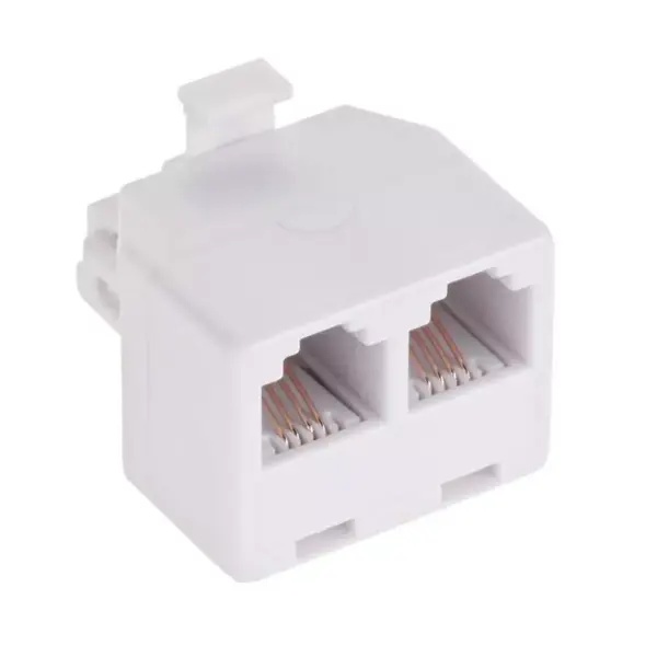 Adaptor telefonic 6P4C RJ11 tata la 2 mama - imagine 2
