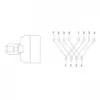 Adaptor telefonic 6P4C RJ11 tata la 2 mama