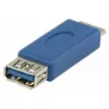 Adaptor USB 3.0 Micro USB B tata 3.0 - USB A mama 3.0 albastru VALUELINE - imagine 2