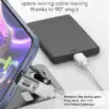 Adaptor USB-C mama - USB-C tata vertical 90 Thunderbolt3/4 Goobay 74442 - imagine 5
