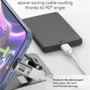 Adaptor USB-C mama - USB-C tata vertical 90 Thunderbolt3/4 Goobay 74442